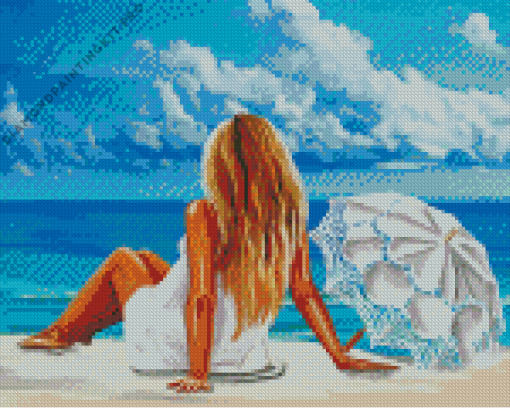 Summer Beach Poster Diamond Painting