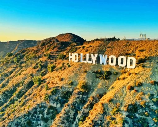 Bold Hollywood Sign Diamond Painting