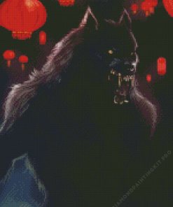 Black Werewolf Diamond Painting