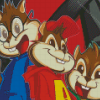 Illustration Alvin and The Chipmunks Diamond Painting