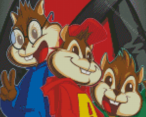 Illustration Alvin and The Chipmunks Diamond Painting