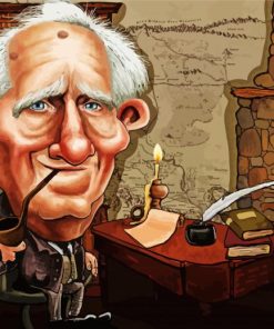 JRR Tolkien Caricature Diamond Painting