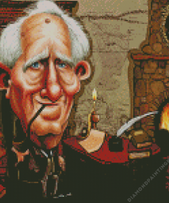 JRR Tolkien Caricature Diamond Painting