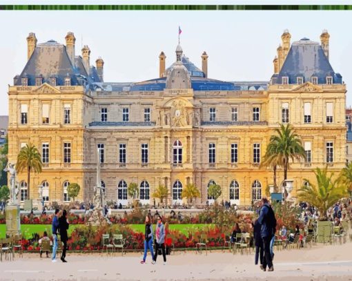 Jardin du Luxembourg in France Diamond Painting