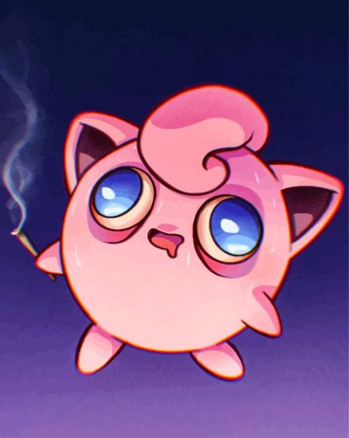 Jigglypuff Smooking Diamond Painting