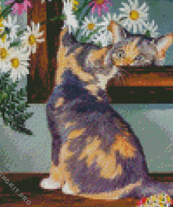 Kitten In The Mirror Diamond Painting