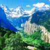 Lauterbrunen Swiss Alps Landscape Diamond Painting