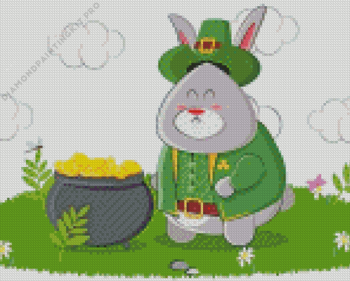 Leprechaun Rabbit Art Diamond Painting