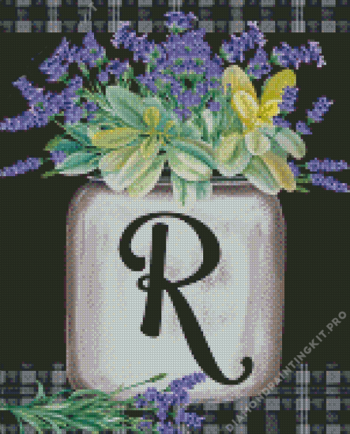 Letter R Diamond Painting