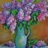 Lilac Flowers in Vase Diamond Painting