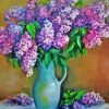 Lilac Flowers in Vase Diamond Painting