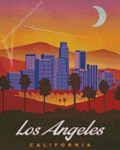 Los Angeles Poster Diamond Painting