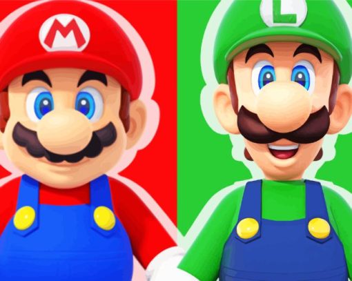 Mario and Luigi Diamond Painting