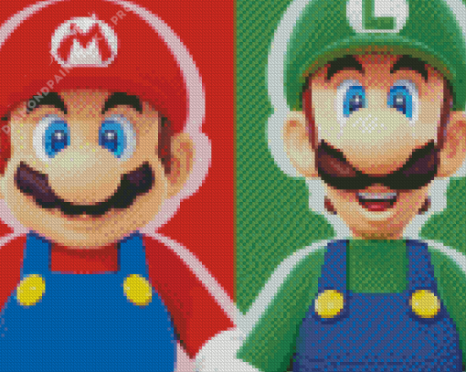 Mario and Luigi Diamond Painting