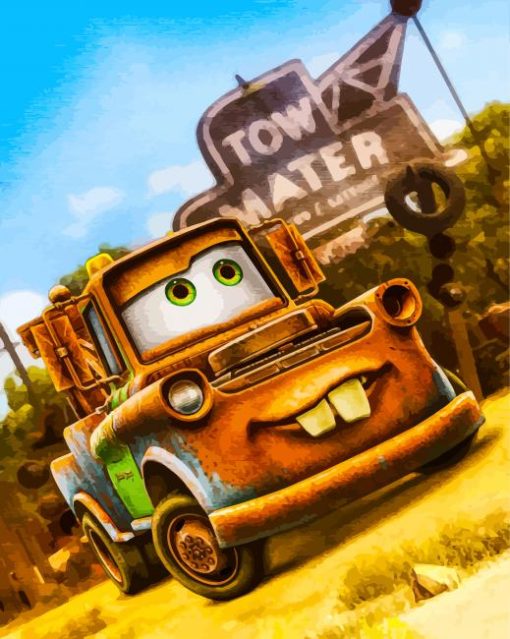 Mater Cars Movie Poster Diamond Painting