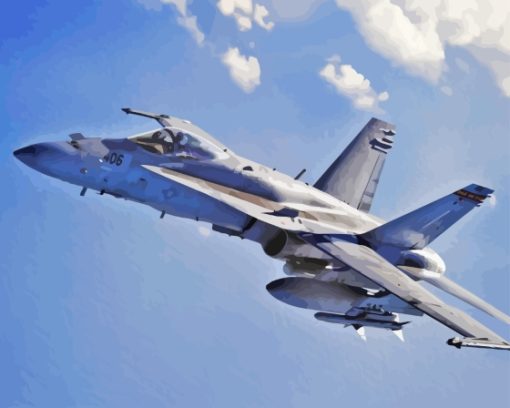 McDonnell Douglass Fa 18 Hornet Aircraft Diamond Painting