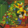 Mickey and Pluto Merry Christmas Diamond Painting