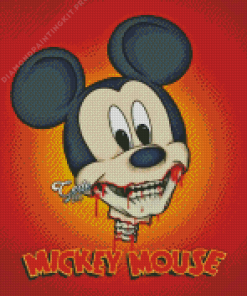 Mickey Mouse Horror Poster Diamond Painting