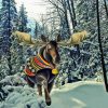 Moose in Winter Diamond Painting