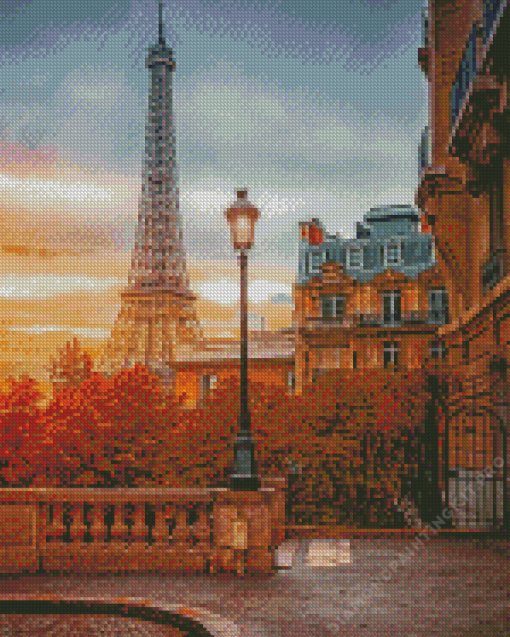 Morning in Paris City Diamond Painting