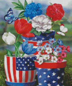 Patriotic Garden Flag Diamond Painting