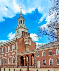 Monumental Philadelphia Independence Hall Diamond Painting