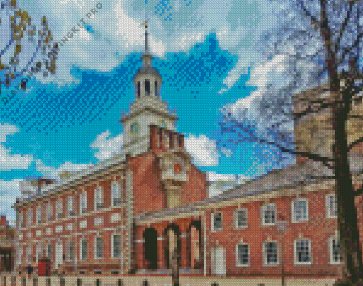 Monumental Philadelphia Independence Hall Diamond Painting