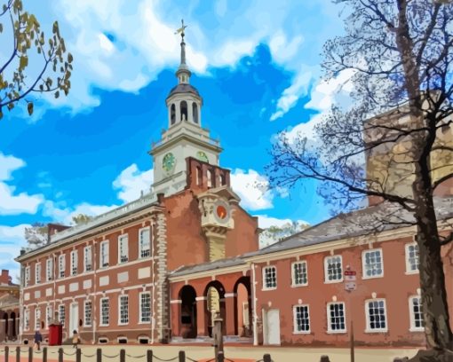 Monumental Philadelphia Independence Hall Diamond Painting