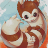 Pokemon Species Furret Art Diamond Painting