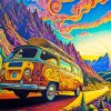 Psychedelic Vanlife Diamond Painting