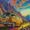 Psychedelic Vanlife Diamond Painting