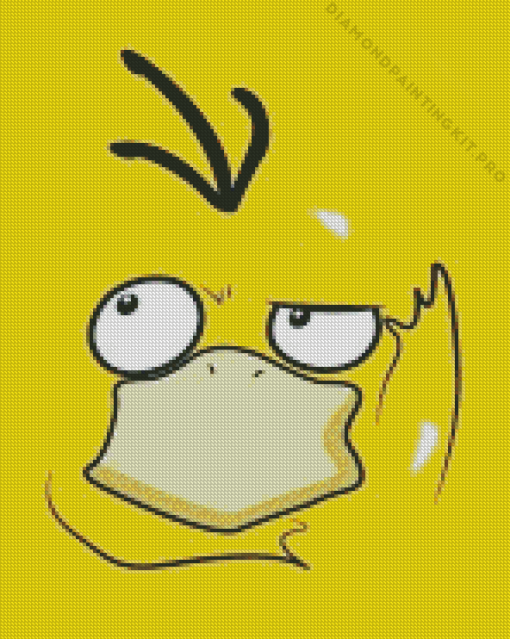 Psyduck Pokemon Species Art Diamond Painting