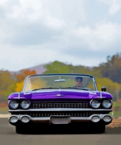 Purple Cadillac 1959 Diamond Painting