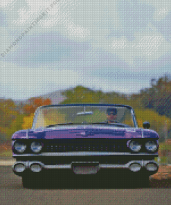 Purple Cadillac 1959 Diamond Painting