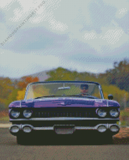 Purple Cadillac 1959 Diamond Painting