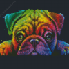 Rainbow Pug Art Diamond Painting