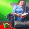 Reading Woman Diamond Painting