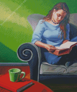 Reading Woman Diamond Painting