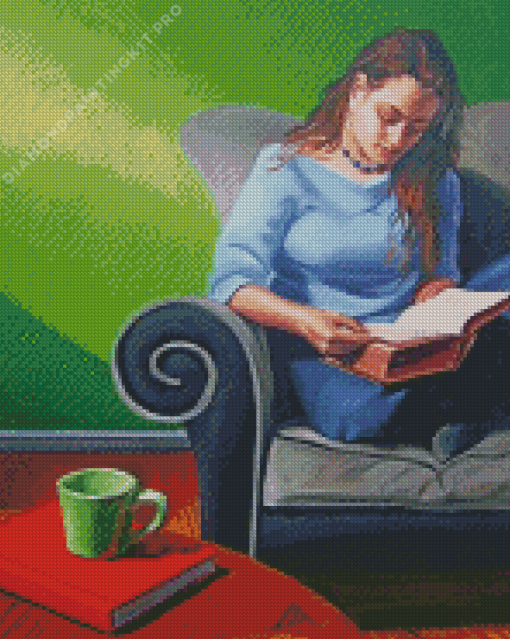 Reading Woman Diamond Painting