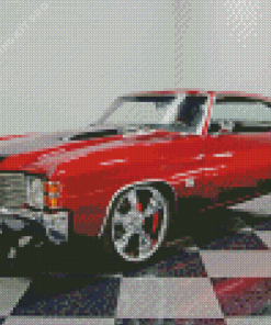 Red 71 Chevelle Car Diamond Painting