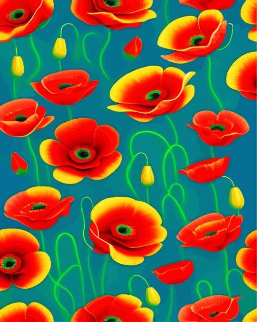 Red Poppies Diamond Painting