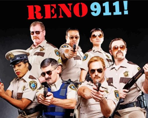 Reno 911 Serie Poster Diamond Painting