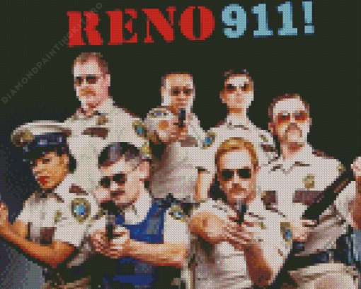 Reno 911 Serie Poster Diamond Painting