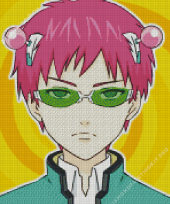 Pink Hear Saikik Diamond Painting