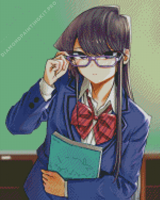 Shoko Komi With Glasses Diamond Painting