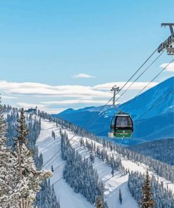 Ski Lift With Landscape Diamond Painting