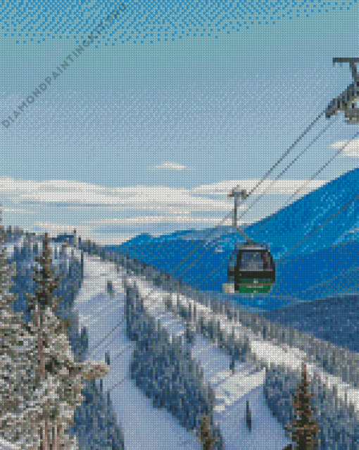 Ski Lift With Landscape Diamond Painting