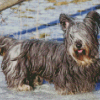 Skye Terrier in Snow Diamond Painting