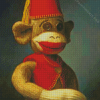 Sock Monkey Poster Diamond Painting