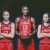 Team USA Women Basketballers Diamond Painting